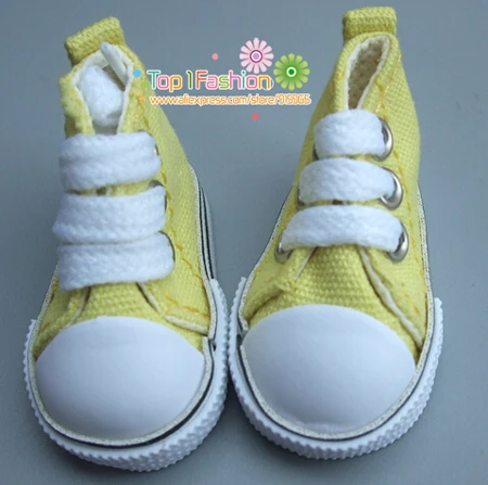 yellow 5 см парусиновая обувь для куклы BJD модная мини-обувь для куклы для русской самодельной куклы ручной работы аксессуары для куклы - Цвет: yellow
