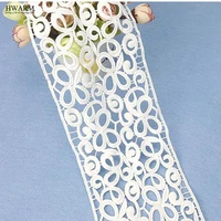 5yard white lace fabric trim diy high end fashionable bilateral lace fabrics cloth wedding decoration computer embroidery laces