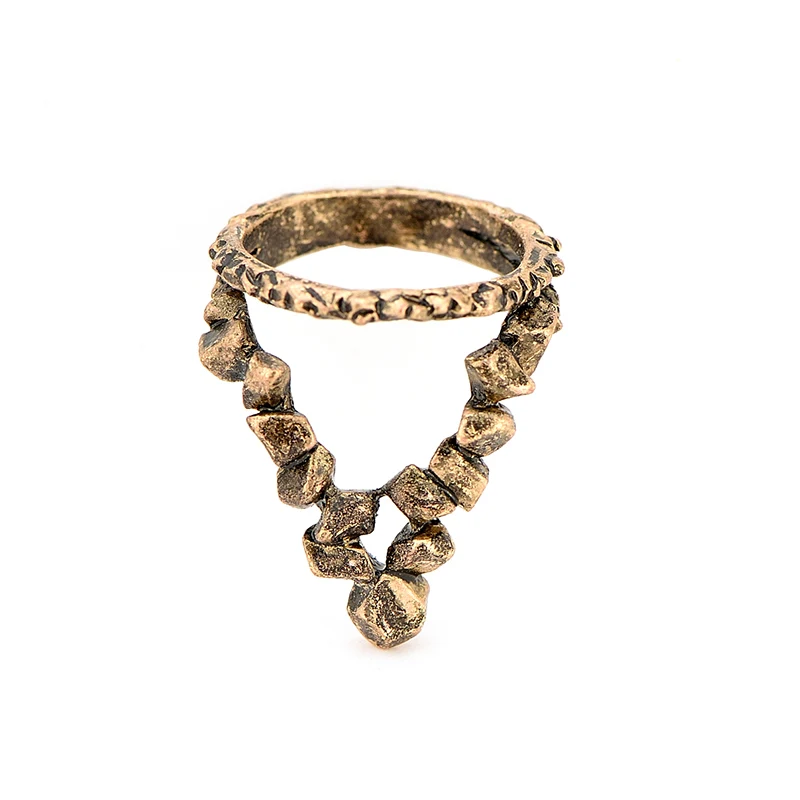 WILD &amp FREE женские треугольник миди кольцо старинные антикварные покрыто золотом