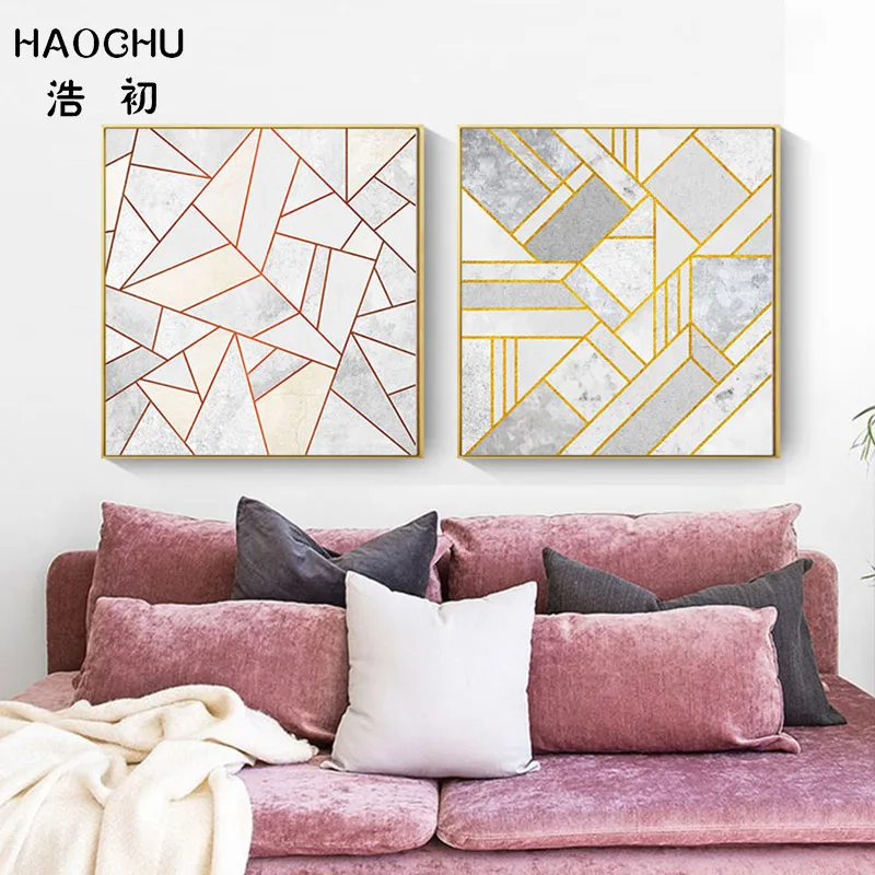 Абстрактные настенные плакаты от бренда HAOCHU Мрамор текстуры художественный