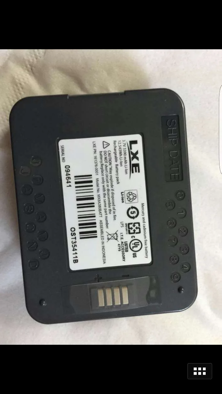 Новый оригинальный аккумулятор для Honeywell LXE MX8 161376 0001 3390 мАч|original|original neworiginal battery |