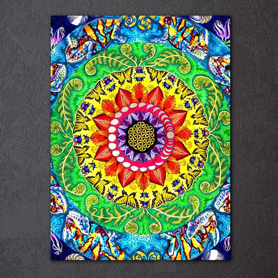 Artsail Samsara Mandala от Рэйчел розенкоеттер HD печать 1 шт. Холст Искусство Плакат
