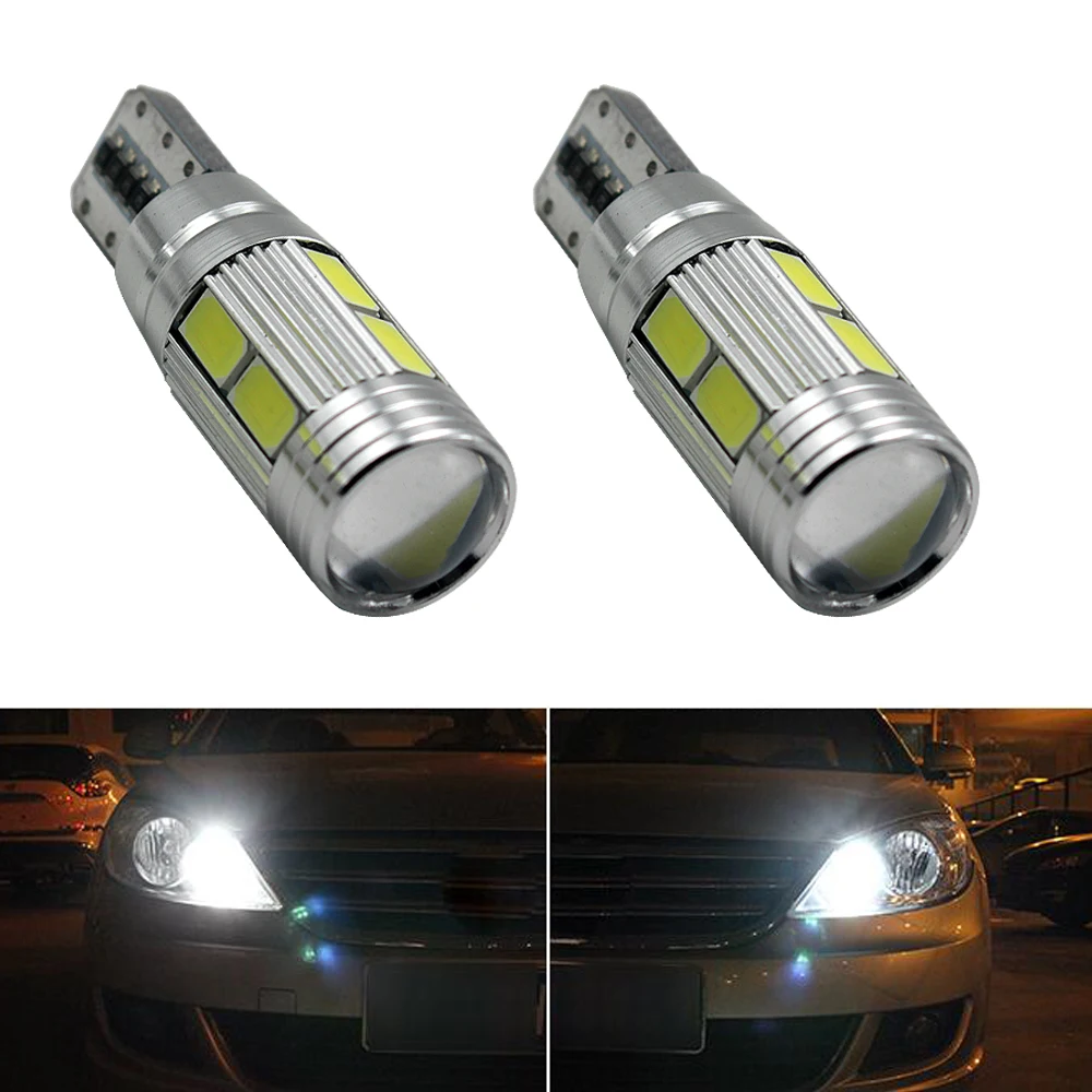 10 шт. Автомобильный светодиодный T10 194 W5W Canbus SMD 5630 Светодиодный светильник