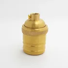 Бесплатная доставка, винтажный медный держатель лампы без ключа с винтом из латуни, цоколь лампы E26 E27