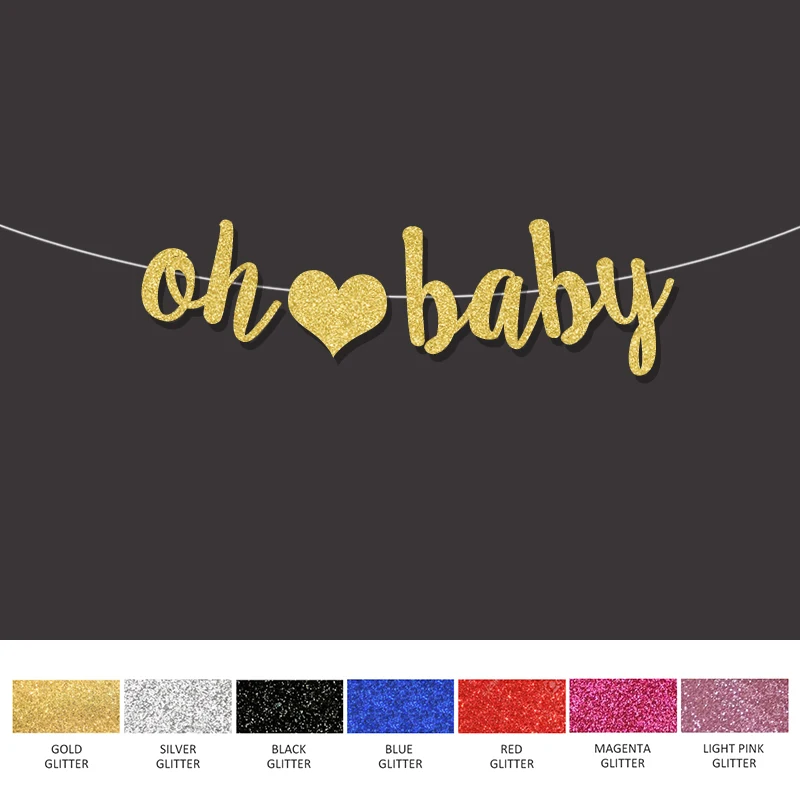 Oh baby banner для мальчиков и девочек Вечерние Декорации первого дня рождения Детские