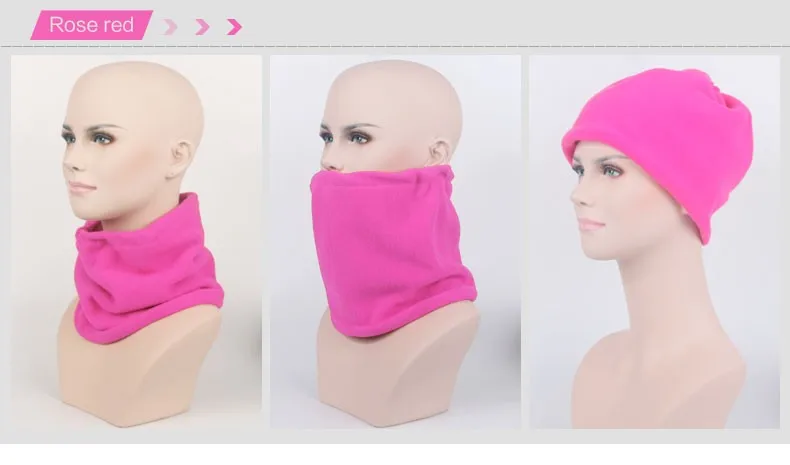 Двухслойная Флисовая теплая зимняя шапка для шеи, ветрозащитная шапка, маска для лица, езды на велосипеде, на открытом воздухе, шарф, капюшон, банданы BX91
