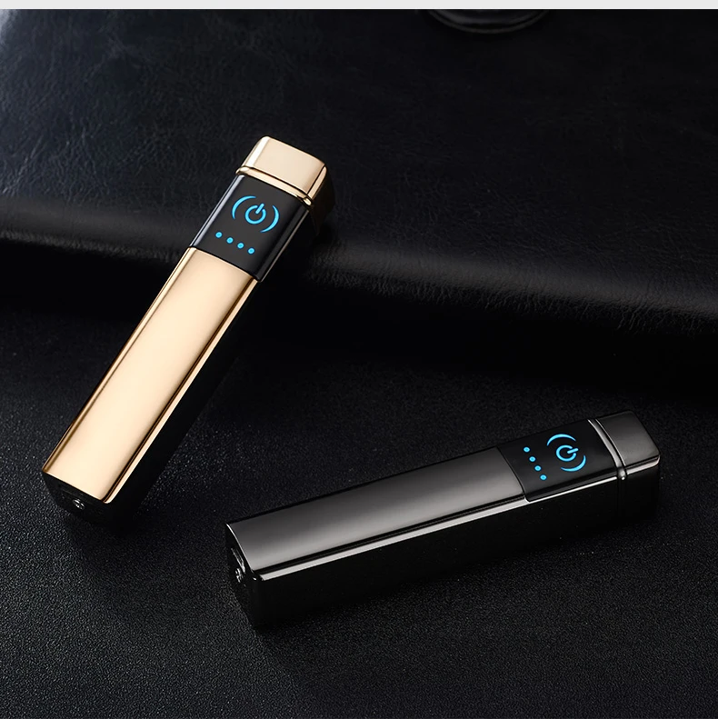 Dual Arc электронная usb-зажигалка для прикуривателя с сенсорным экраном, быстрая зарядка, ветронепроницаемый прикуриватель с индикатором гаджеты для мужчин