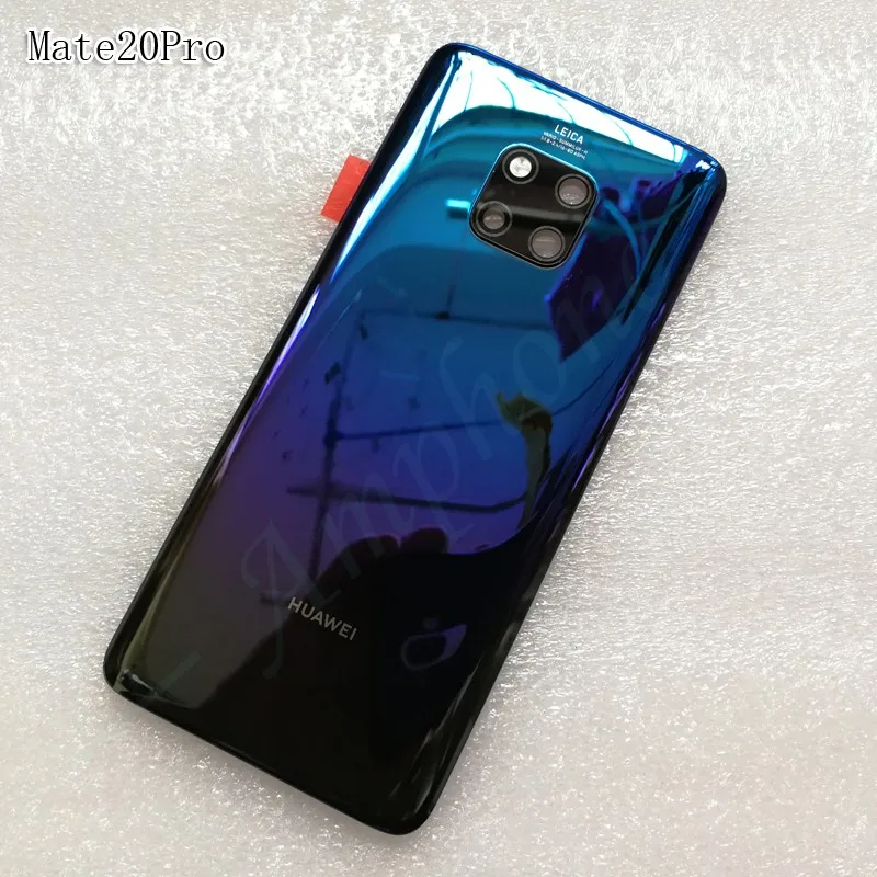 Оригинальная задняя крышка из закаленного стекла для huawei mate 20 Pro, запасные части, задняя крышка для батареи, корпус+ рамка для камеры+ крышка для вспышки