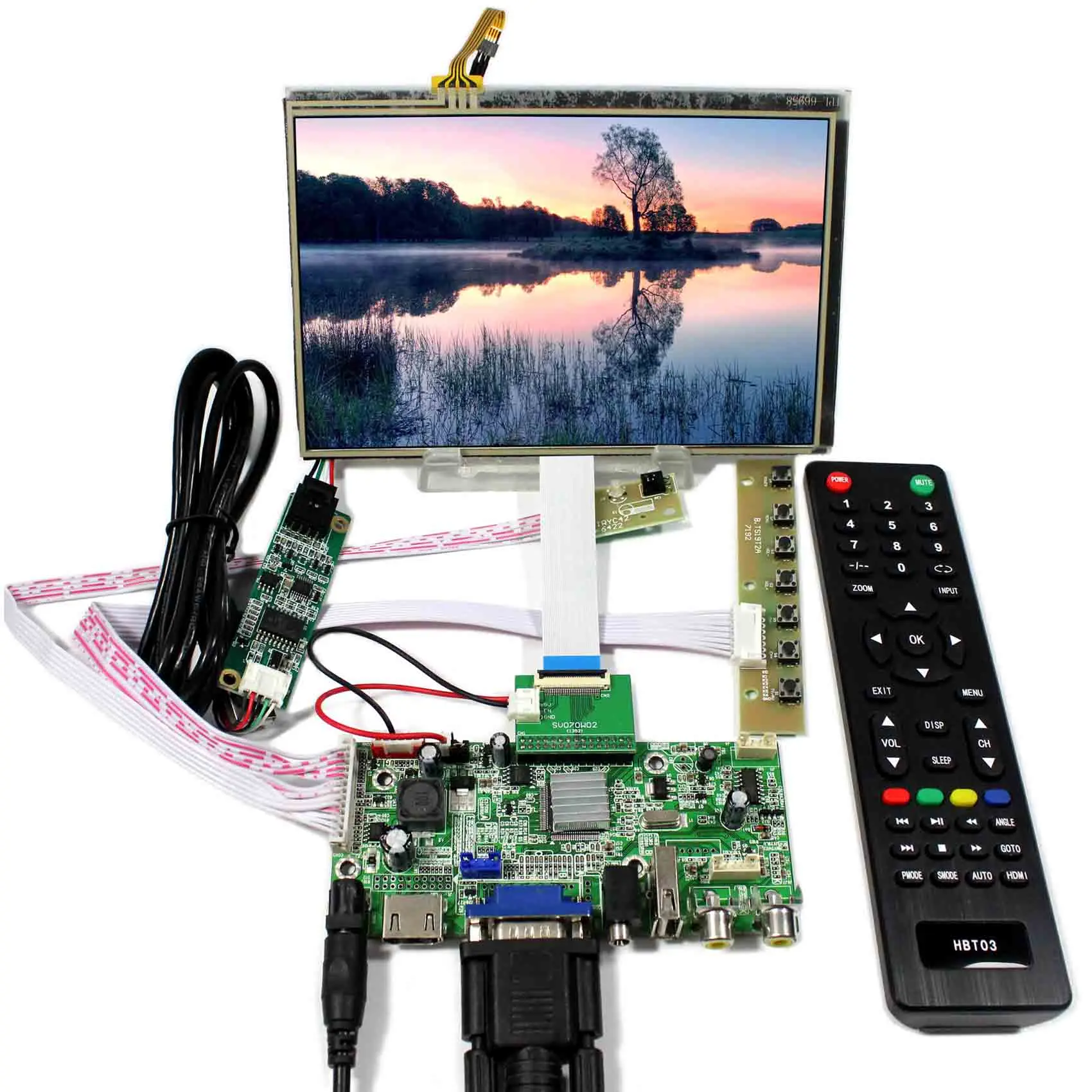HD MI VGA 2AV аудио Плата ЖК-контроллера с USB VS-V59AV-V1 и 7 дюймов HSD070PWW1-B00 1280x800 IPS ЖК-панель