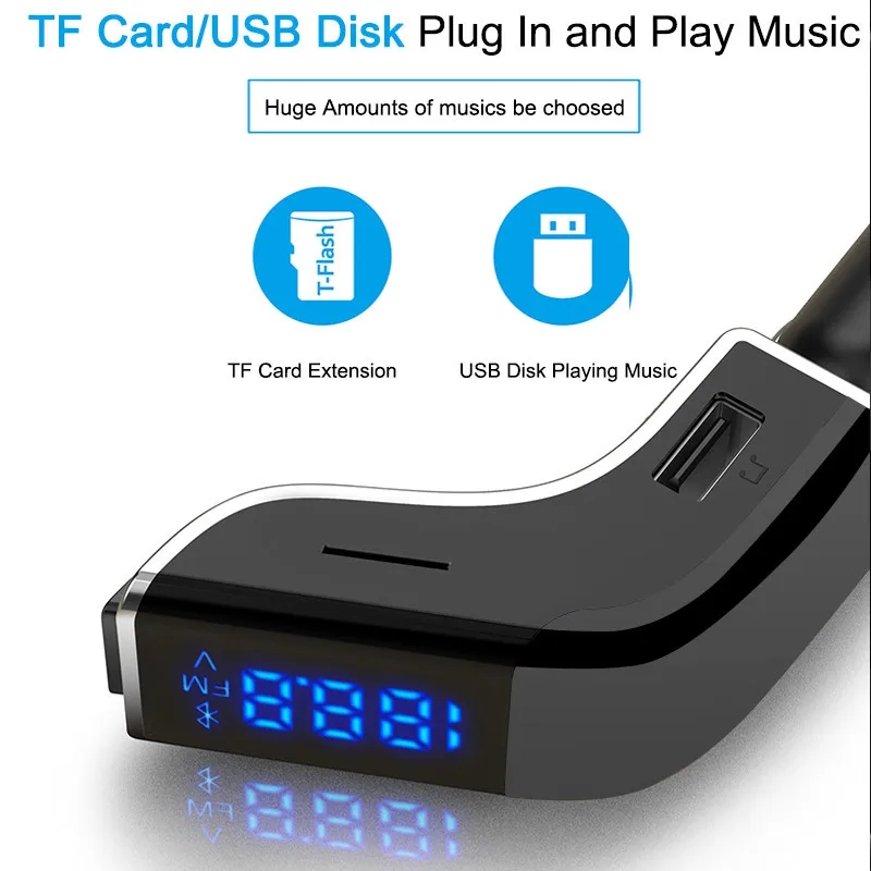Bluetooth Car Kit Mp3 Music Player Fm Transmitter Auto Handsfree Calling Dual Usb Wireless Ltv2 | Автомобили и мотоциклы
