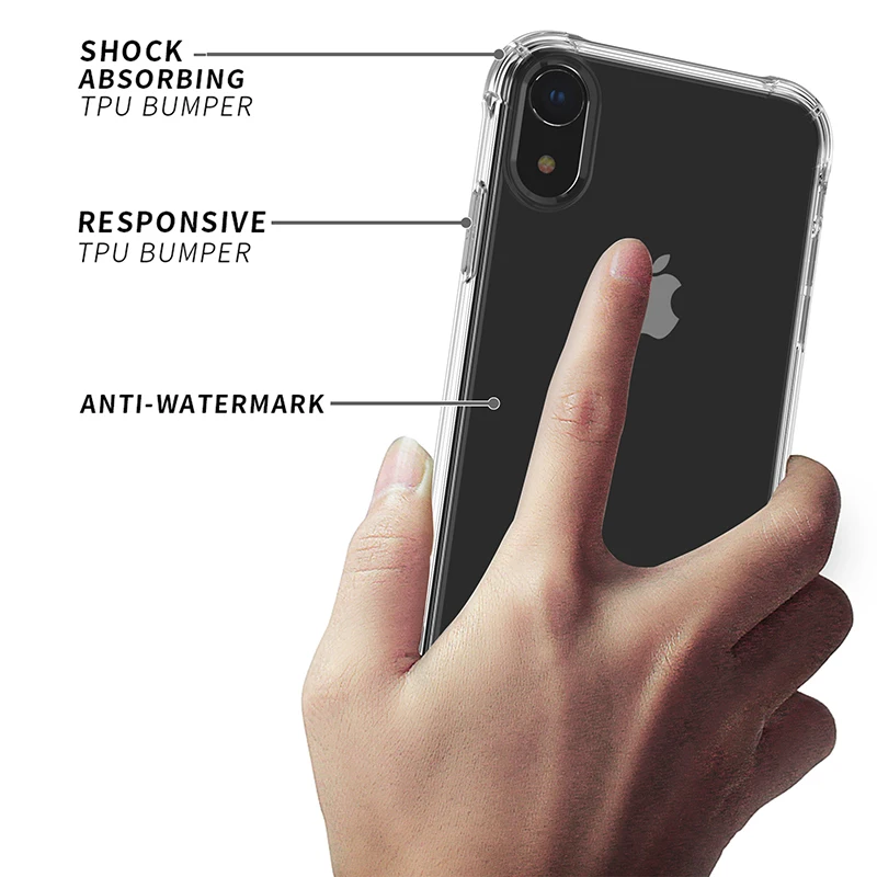 Чехол для iphone XS Max XR 7 8 6 S plus X прозрачный силиконовый четыре угла подушка