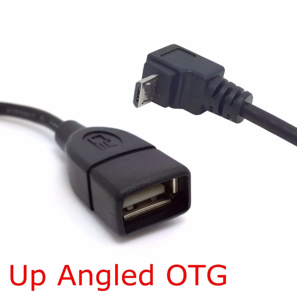 2 шт. 90 градусов вверх и вниз правый угловой разъем Micro USB папа к 0 Женский OTG кабель