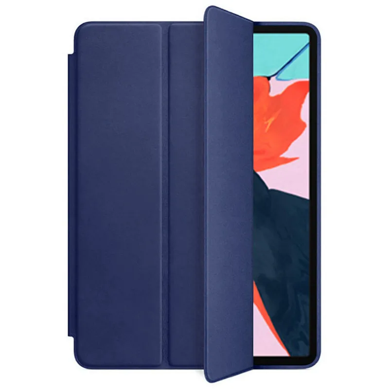 Тёмно-синий Высокое качество, чехол из искусственной кожи для нового iPad Pro 11 a1989 A80, Тонкий Магнитный чехол-книжка с функцией автоматического сна+ пленка+ ручка - Цвет: Тёмно-синий