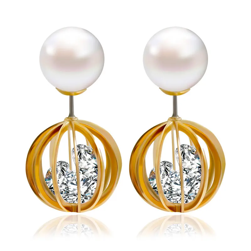 2016 hot ladies luxury Silver Drop Pearl Earrings Necklace Jewelry Wedding Party to the girl's best gift | Украшения и