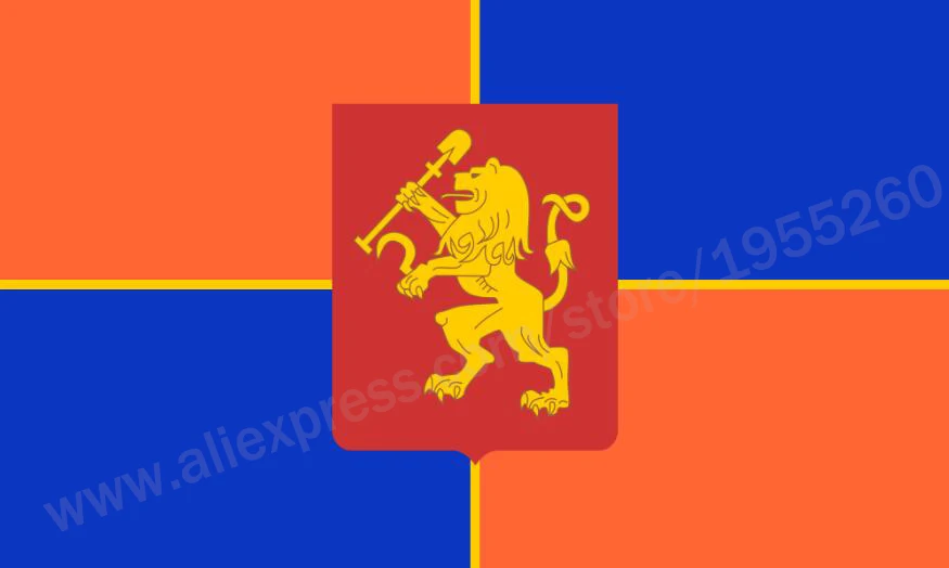 Флаг Красноярска 3x5 футов 90x150 см флаги российских городов баннеры|Флаги баннеры и