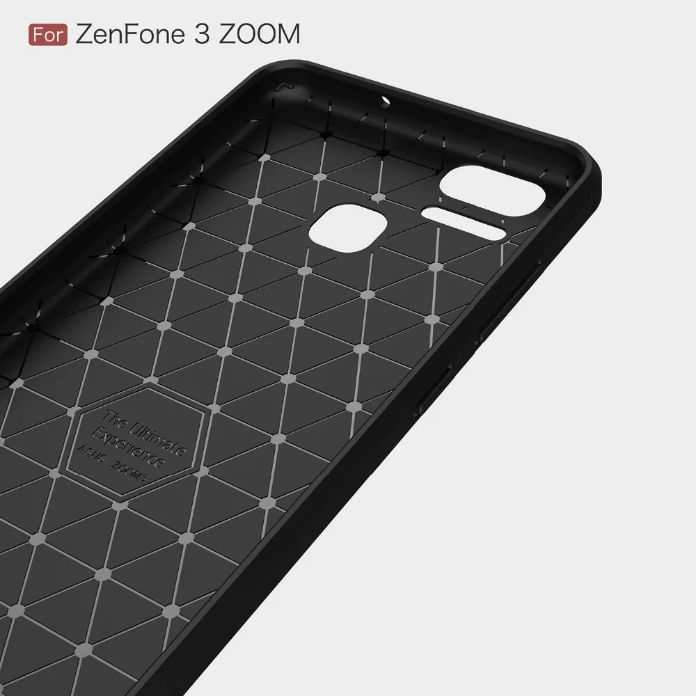 Чехол для ASUS Zenfone 3 Zoom Max Роскошный чехол из углеродного волокна матовый