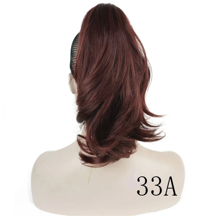 StrongBeauty, заколка-коготь, конский хвост, Hairpiec, короткие прямые волосы двойного назначения, синтетические волосы для наращивания - Цвет: 33A