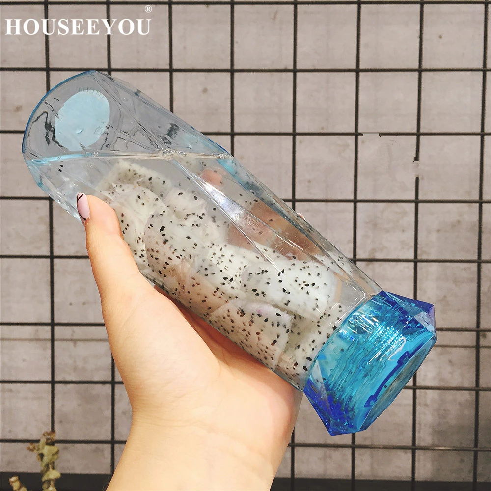 Портативная бутылка для воды HOUSEEYOU в Корейском стиле с бриллиантами пластиковый