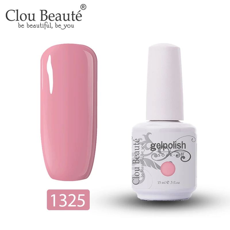 1325 Clou Beaute Гель-лак для ногтей 15 мл, грунтовка для ногтей, гель-основа и верхнее покрытие, УФ светодиодный Полупостоянный лак, Гель-лак, замочить от белого - Цвет: 1325