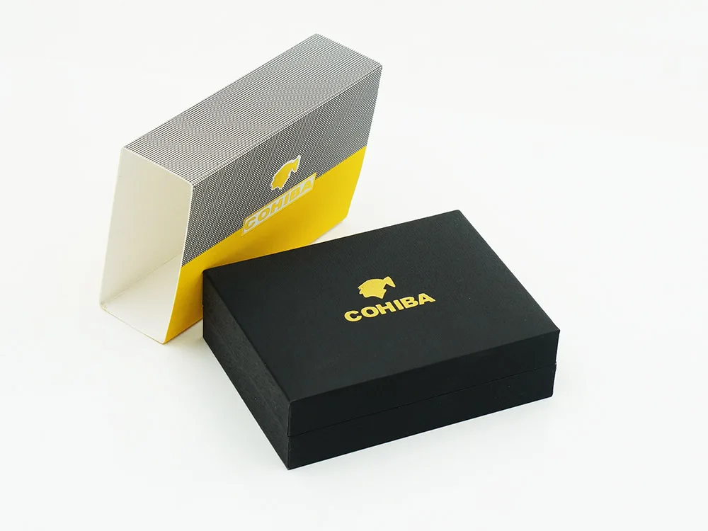 Классический металлический газовый бутан Cohiba 3 фонарь зажигалка для сигарет с