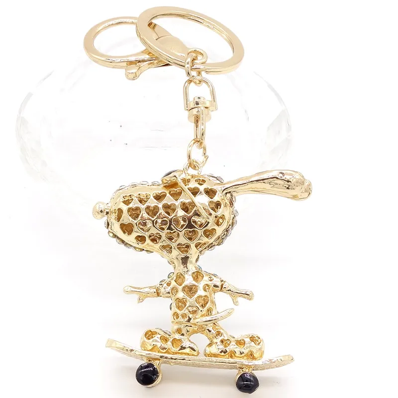 Брелок кошелек сумка собака стразы брелок CZ Подарочная подвеска Шарм|keyring