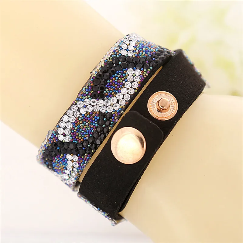 Новые моды для женщин Кристалл Бисера Пояса Красочный Циферблат Наручные Часы