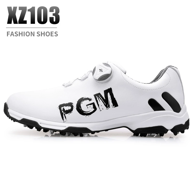 Pgm Golf Shoes Men Sports Waterproof Training Sneaker Male Knobs Buckle Shoelace Breathable Anti-Slip Spikes D0470 | Спорт и