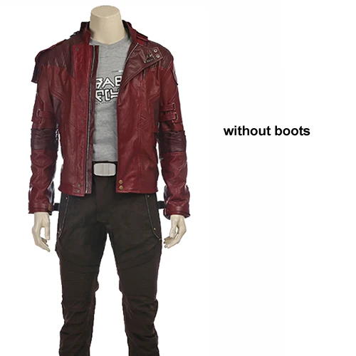 without boots Костюм Питера куилла, звездного лорда, Стражи Галактики 2, косплей, костюмы на Хэллоуин, Звездный лорд, косплей, костюм на заказ - Цвет: without boots