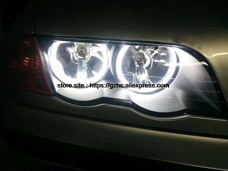 HochiTech для Volkswagen VW GOLF4 MK4 Typ1J ультра яркий дневной светильник DRL CCFL ангельские глазки Demon eyes комплект Теплый Белый Halo Кольцо