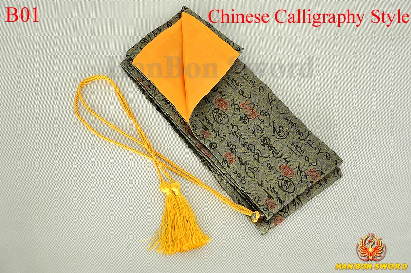 Японский самурайский катана меч сумки серый китайский каллиграфия Стиль