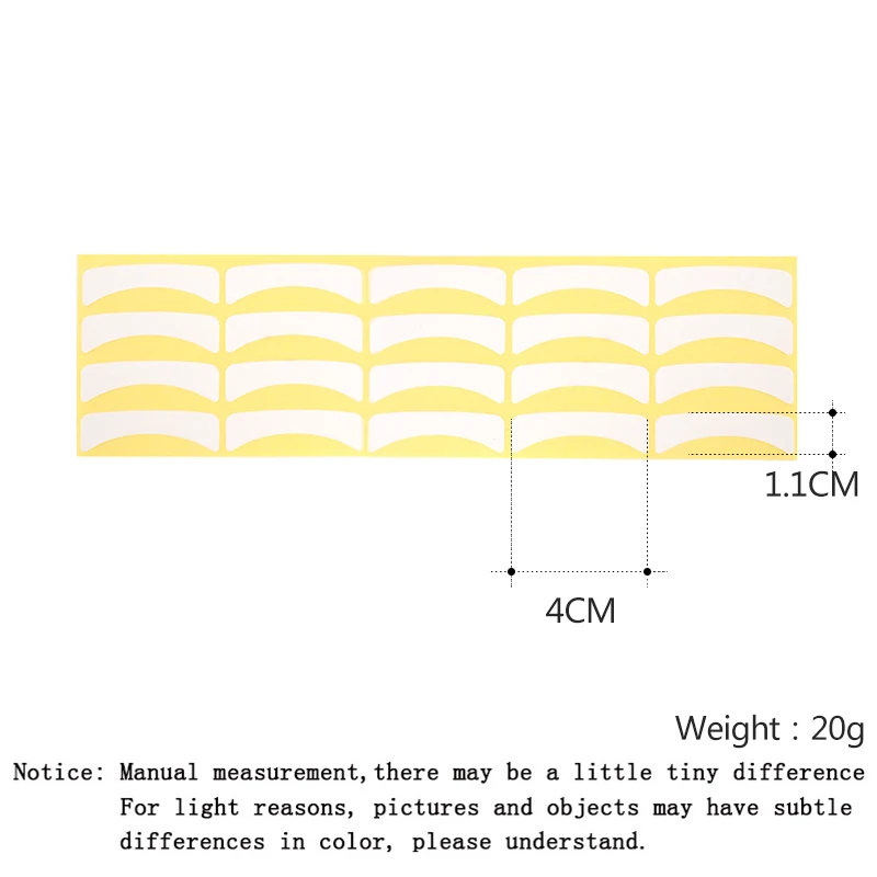 100 Pairs Eyelid Isolation Paper Eyelash Extension Pad For Adhesive Sticker Wrap DIY Beauty Makeup Tool | Красота и здоровье