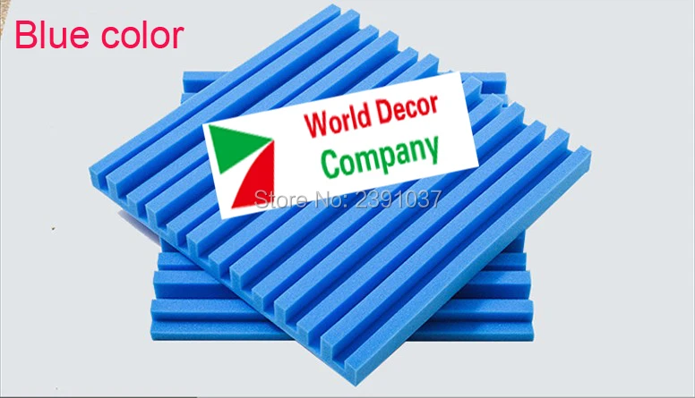 

20pieces big size Blue color fluted Shaped Acoustic polyurethane Foam Sound Barrier Foam Sound Improvement - Prevent Vibrations