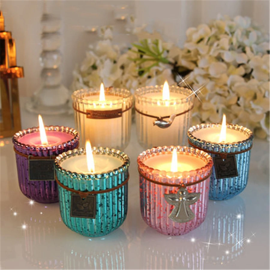 Стекло свечи стоят Aromathorapy бужи Et Chandelles Velas воск Yankee Candle ароматические пламени