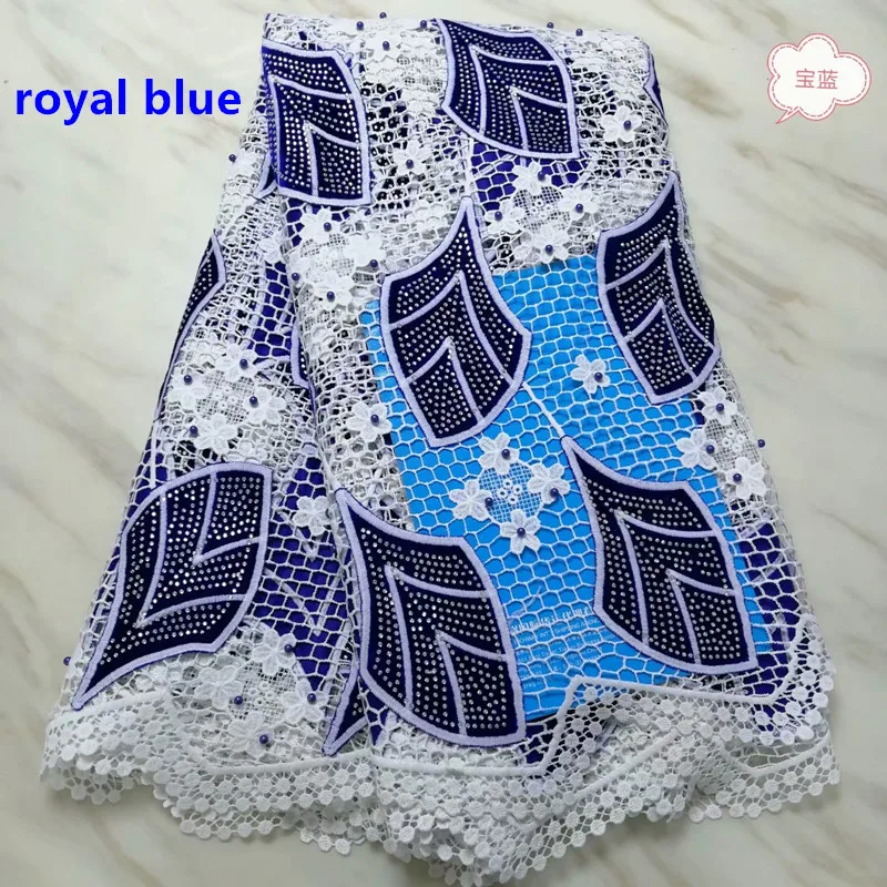 

African Lace Fabric 2019 High Quality African stones guipure lace with nice Velvet French Net Lace For Women Dress F16MAY042