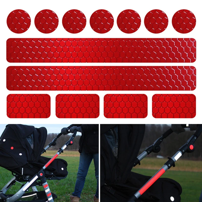 

Reflective Stickers For Bike Safety White Red Yellow Blue Bike Stickers Bicycle Accessories
