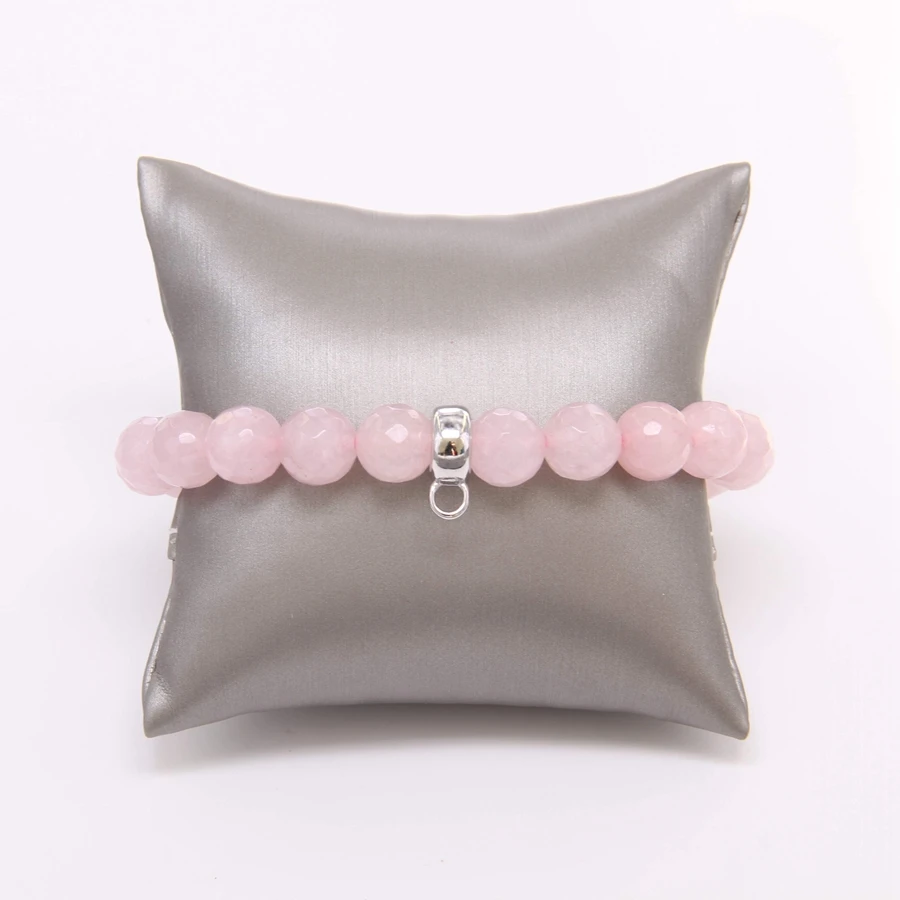 Женский браслет с бусинами из кварца Thomas Style розовый ААА амулет фирменной