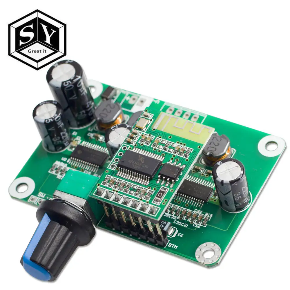 TPA3110 30W with 4.2 Bluetooth 4,2 TPA3110 30 Вт+ 30 Вт Цифровой стерео аудио Мощность модуль усилителя 12 V-24 V автомобиль для USB Динамик, Портативный Динамик - Цвет: TPA3110 30W with 4.2