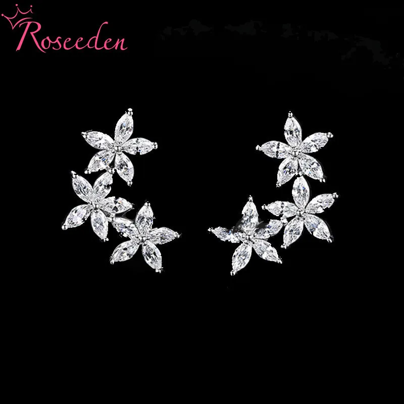 

Винтажные женские серьги-подвески с фианитами RE3226