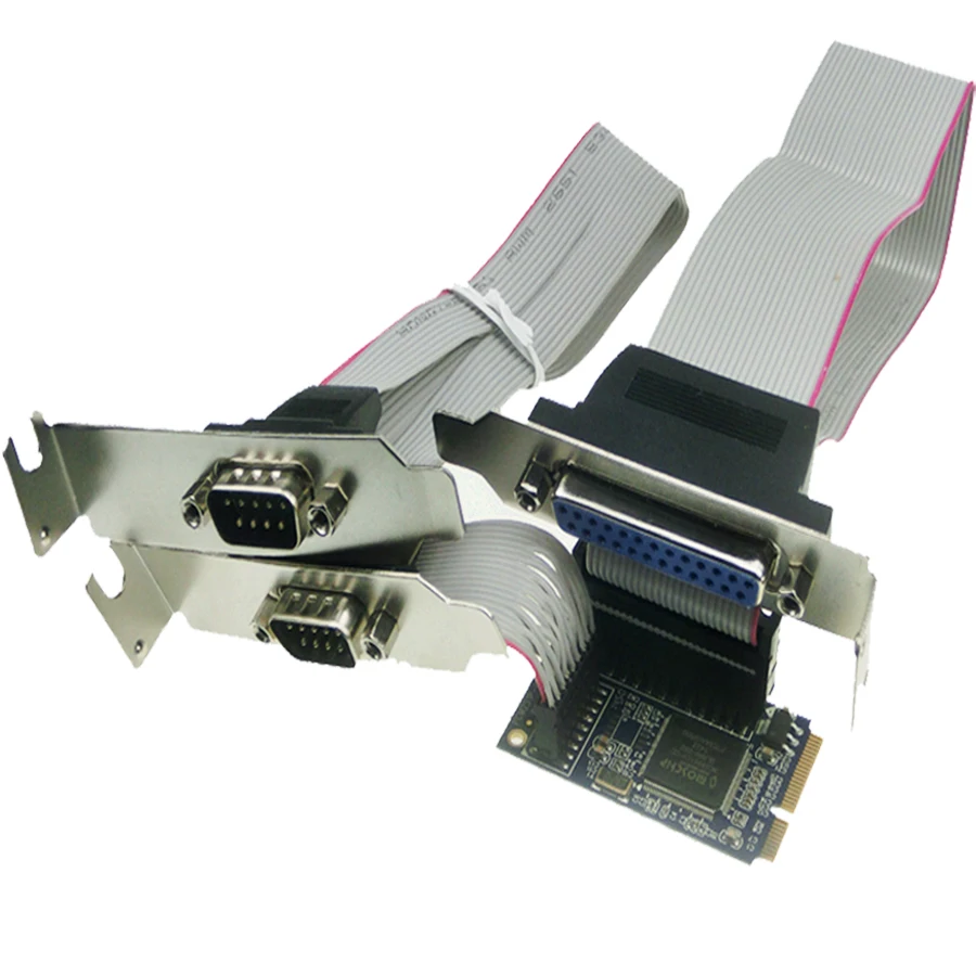 Мини PCIe в 2 порта Последовательный RS232 + IEEE 1284 параллельный порт карты PCMM2S1P |