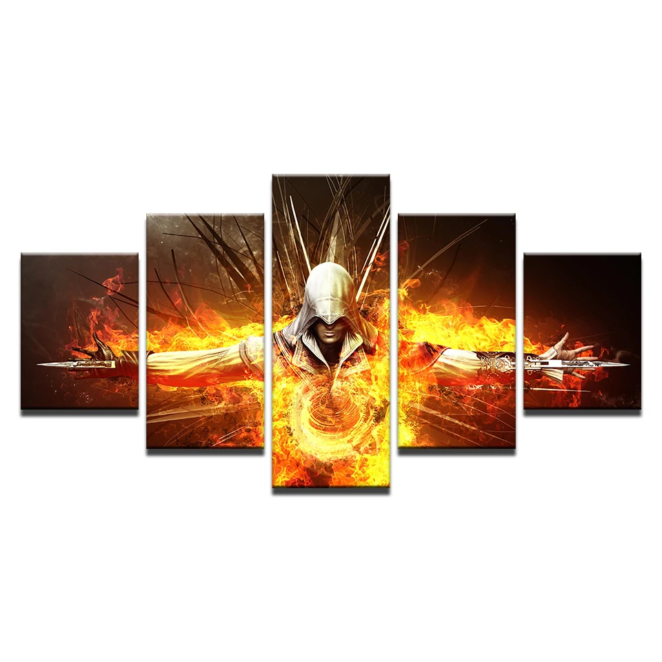 Assassin's Fire Creed цветные картины HD настенные художественные Рамки домашний Декор 5