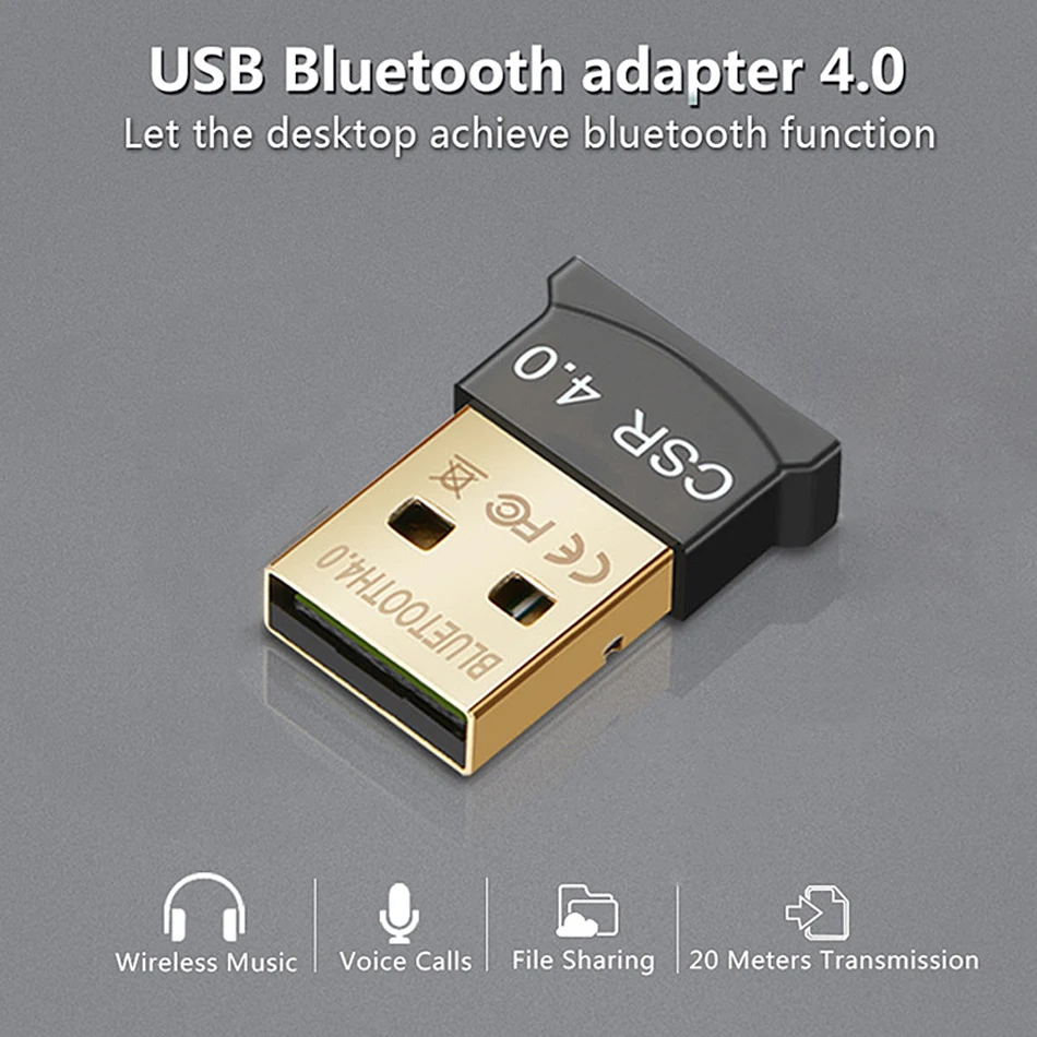 Oppselve Bluetooth адаптер V4.0 CSR Двойной режим беспроводной мини USB Bluetooth ключ музыкальный передатчик звука для компьютера ПК ноутбука
