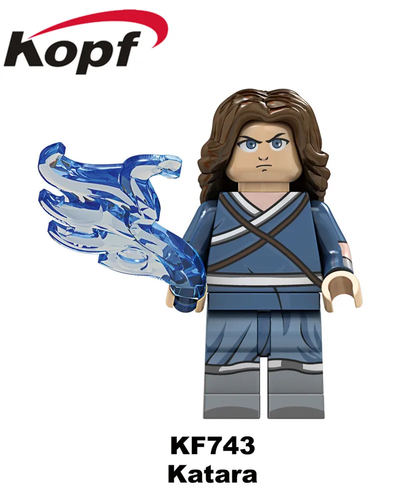 KF6070 Одиночная кирпичей Aang Katara TophBeifong Prince Zuko Sokka модель строительные блоки фигурки для обучающие игрушки для детей