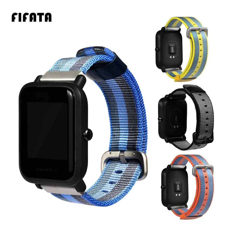FIFATA сменный тканевый ремешок для Xiaomi Huami Amazfit Bip BIT PACE Lite Youth Смарт часы носимый