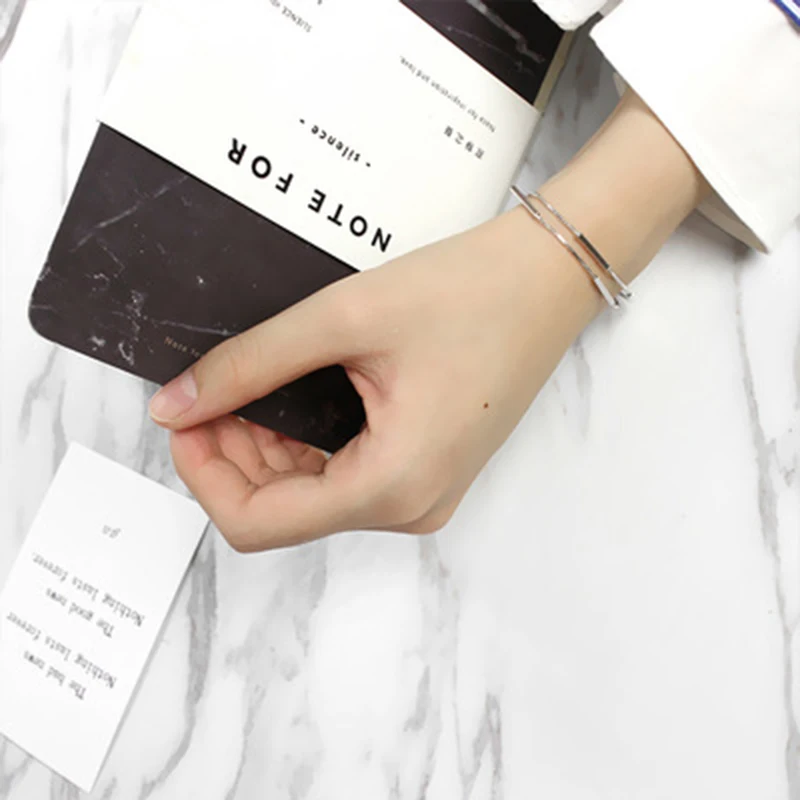 925 sterling silver multi-layer box chains bracelets for women pulseras mujer square tube &amp bangles jewelry | Украшения и