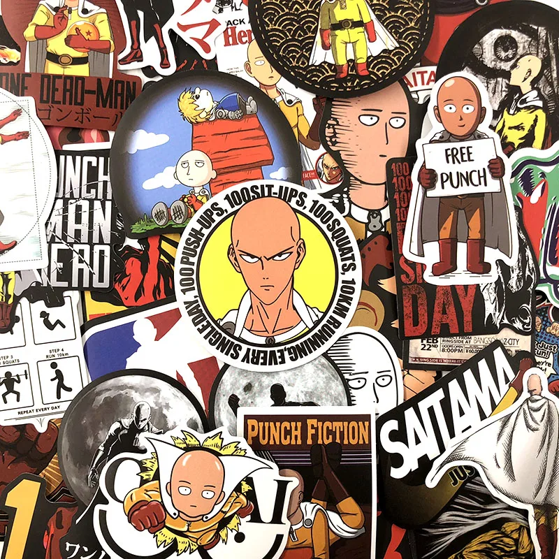70 шт./компл. ONE PUNCH-MAN/граффити Стикеры s для Портативный Тетрадь велосипеда холодильник стиральная машина ПВХ игрушки Стикеры
