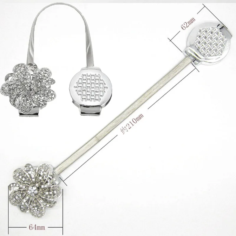 Новинка 2019 Магнитная завеса Tieback Rhinestone Holdback Drapery Tie Backs Хрустальная Пряжка зажимы