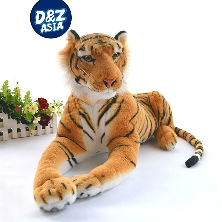 Настоящая имитация тигра плюшевый гигантский тигровый Король джунглей плюшевая