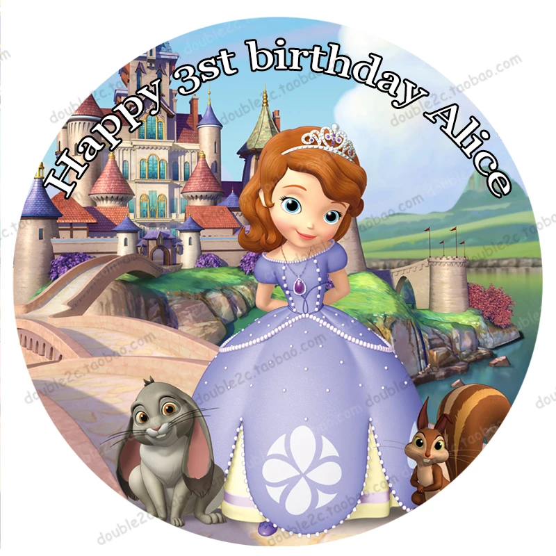 Принцесса София съедобная бумага для торта Топпер 8 &quotпринцесса торт День