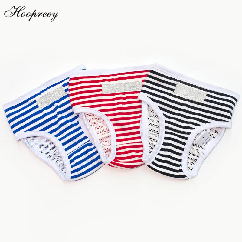 Щенок мягкий полосатый физиологические брюки для девочек с уплотнением Высокое