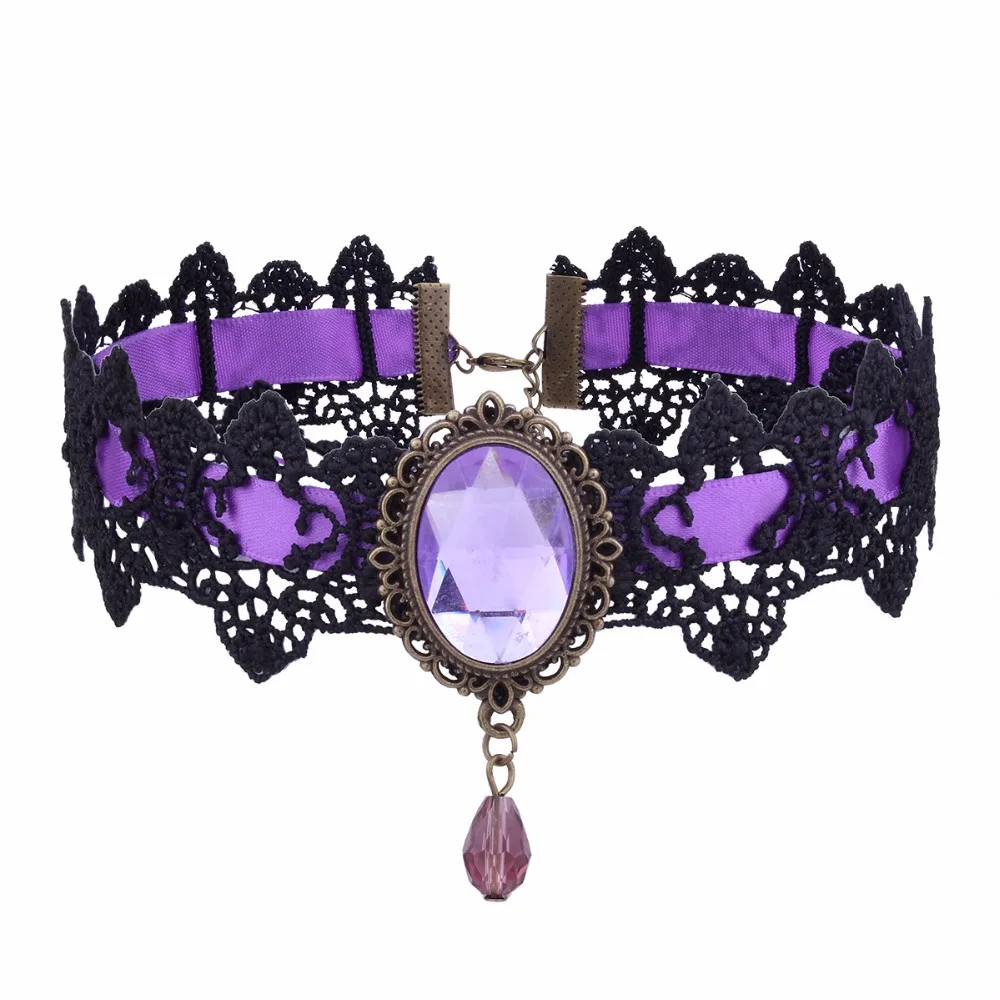 2020 Соблазнительные готические Чокеры Collares черное кружевное ожерелье чокер с